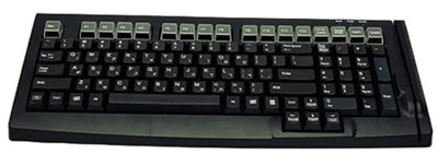 Klávesnice kombinovaná 100 kláves, PS/2, černá